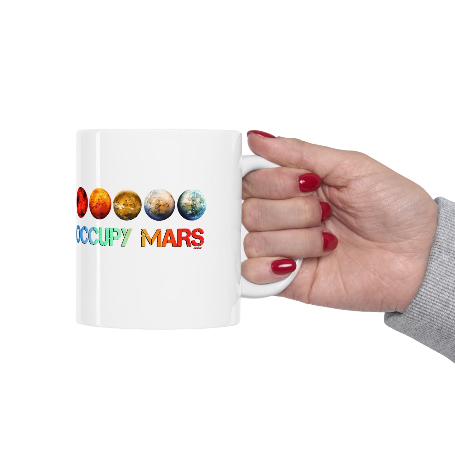 Occupy Mars Coloured Mug
