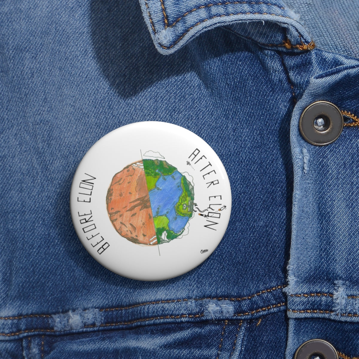 After Elon Button - SpaceX Fanstore