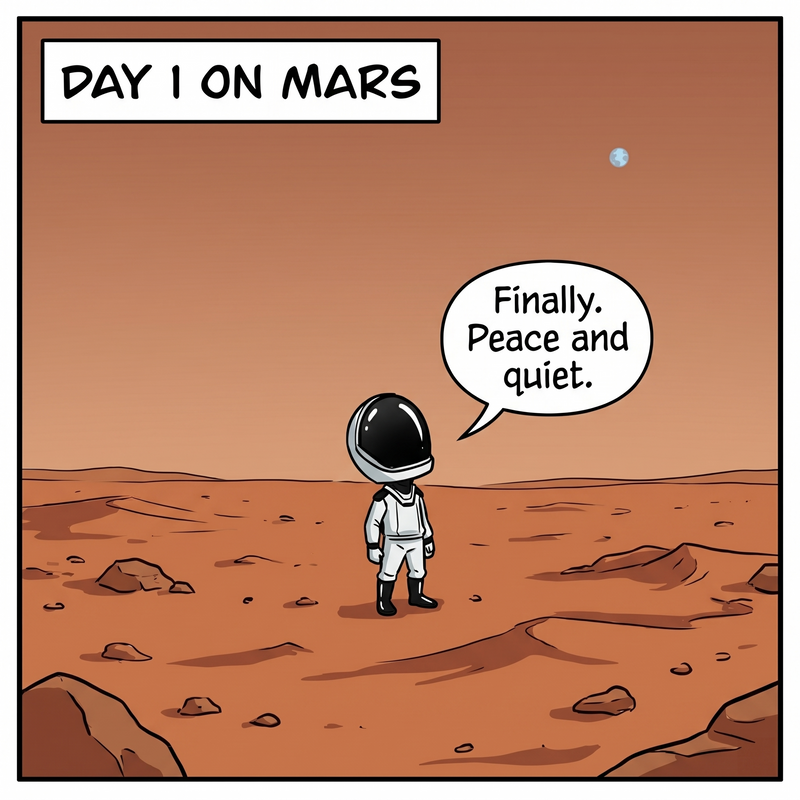 Starman's First Day on Mars: A SpaceX Fan Comic