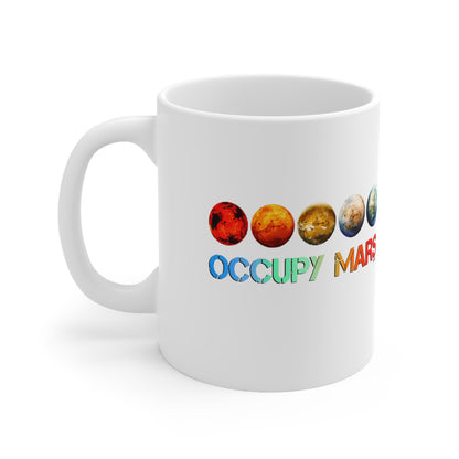 Occupy Mars Coloured Mug