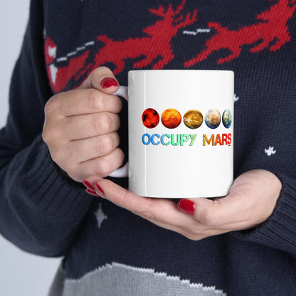 Occupy Mars Coloured Mug