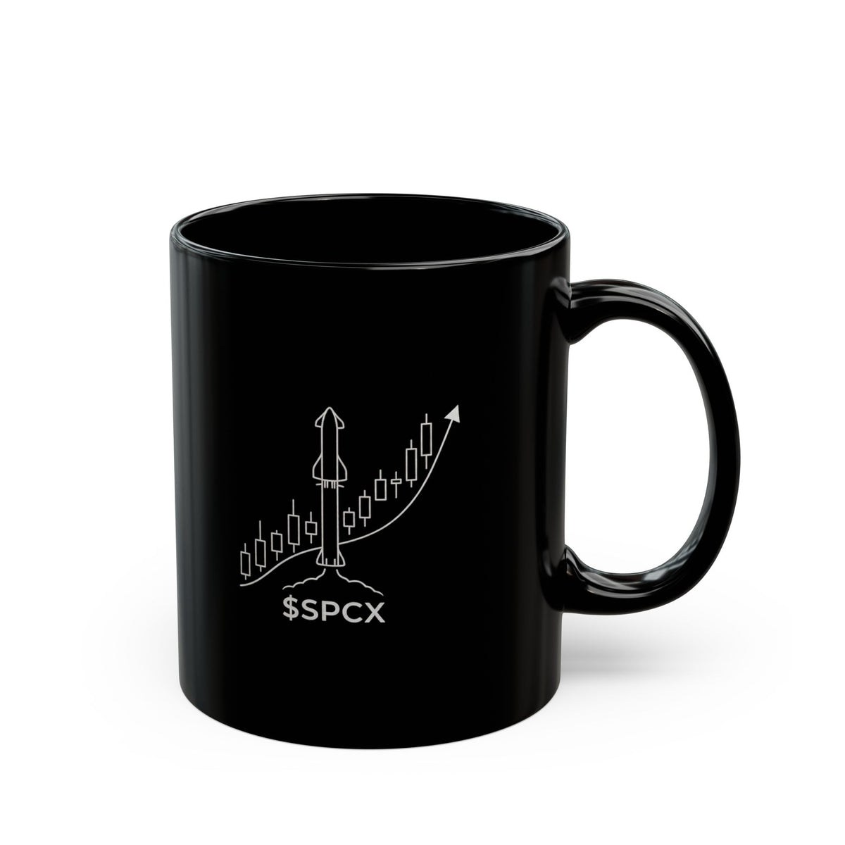IPO $SPCX Black Mug