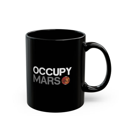 Occupy Mars Black Mug