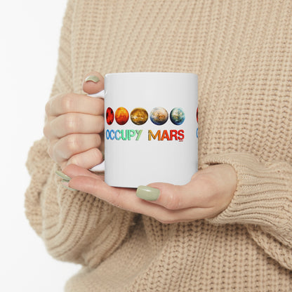 Occupy Mars Coloured Mug