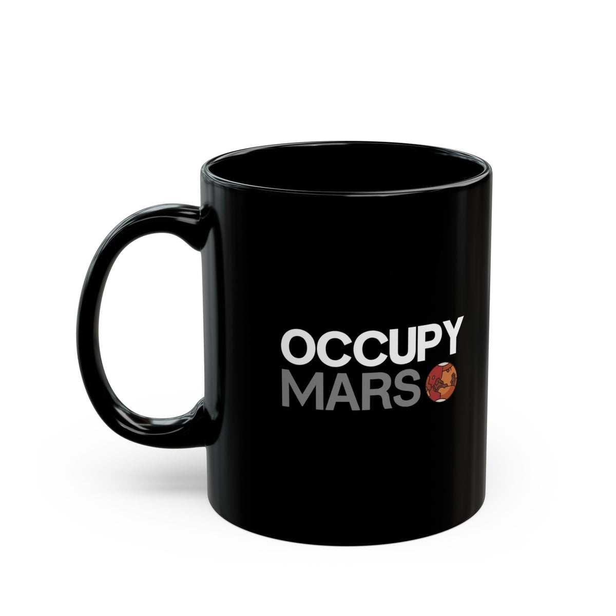 Occupy Mars Black Mug