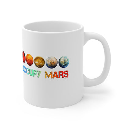 Occupy Mars Coloured Mug