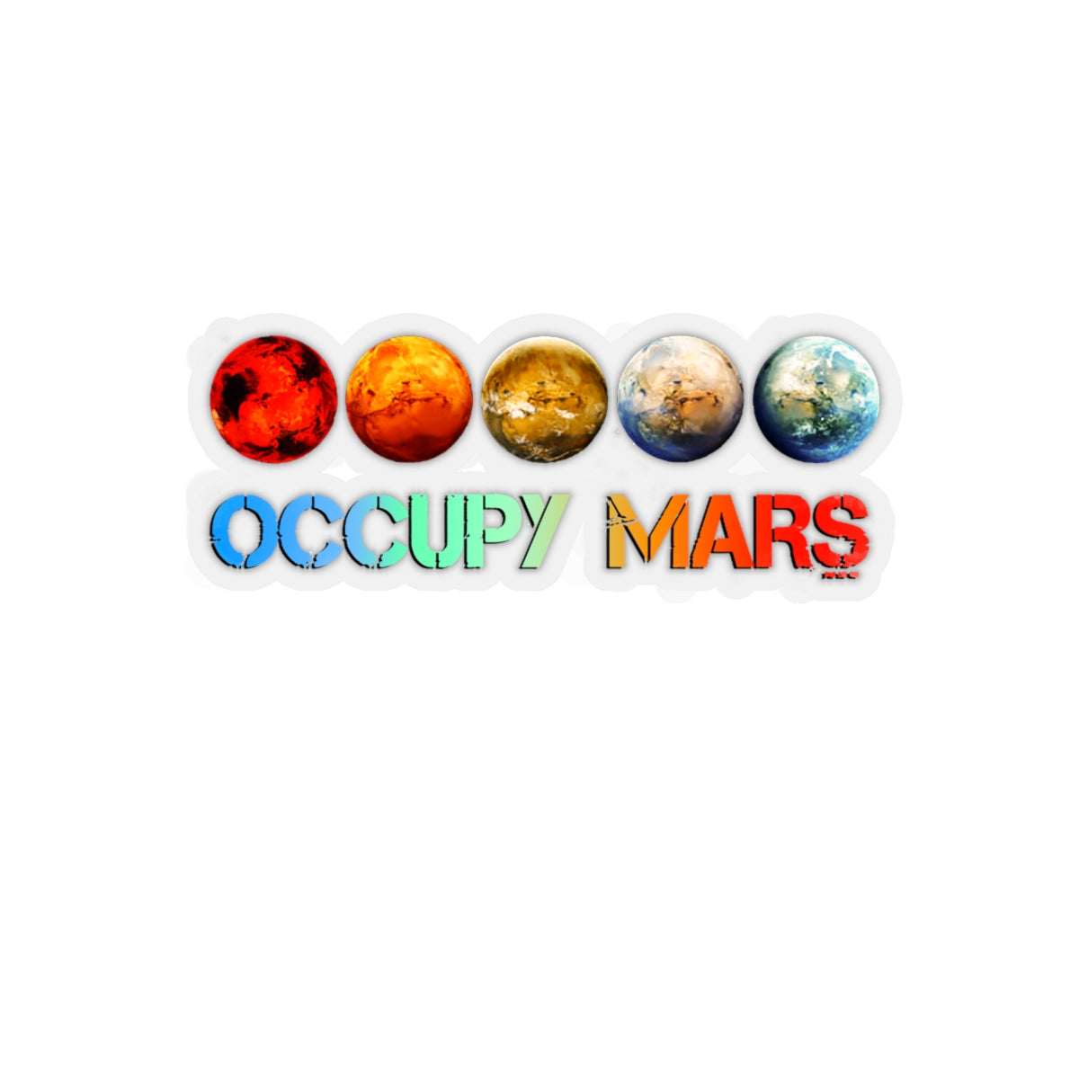 Occupy Mars Sticker - SpaceX Fanstore